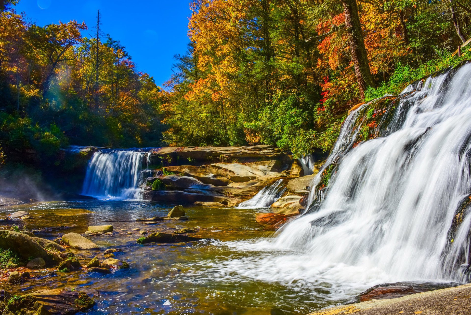 cascades nature automne beauté