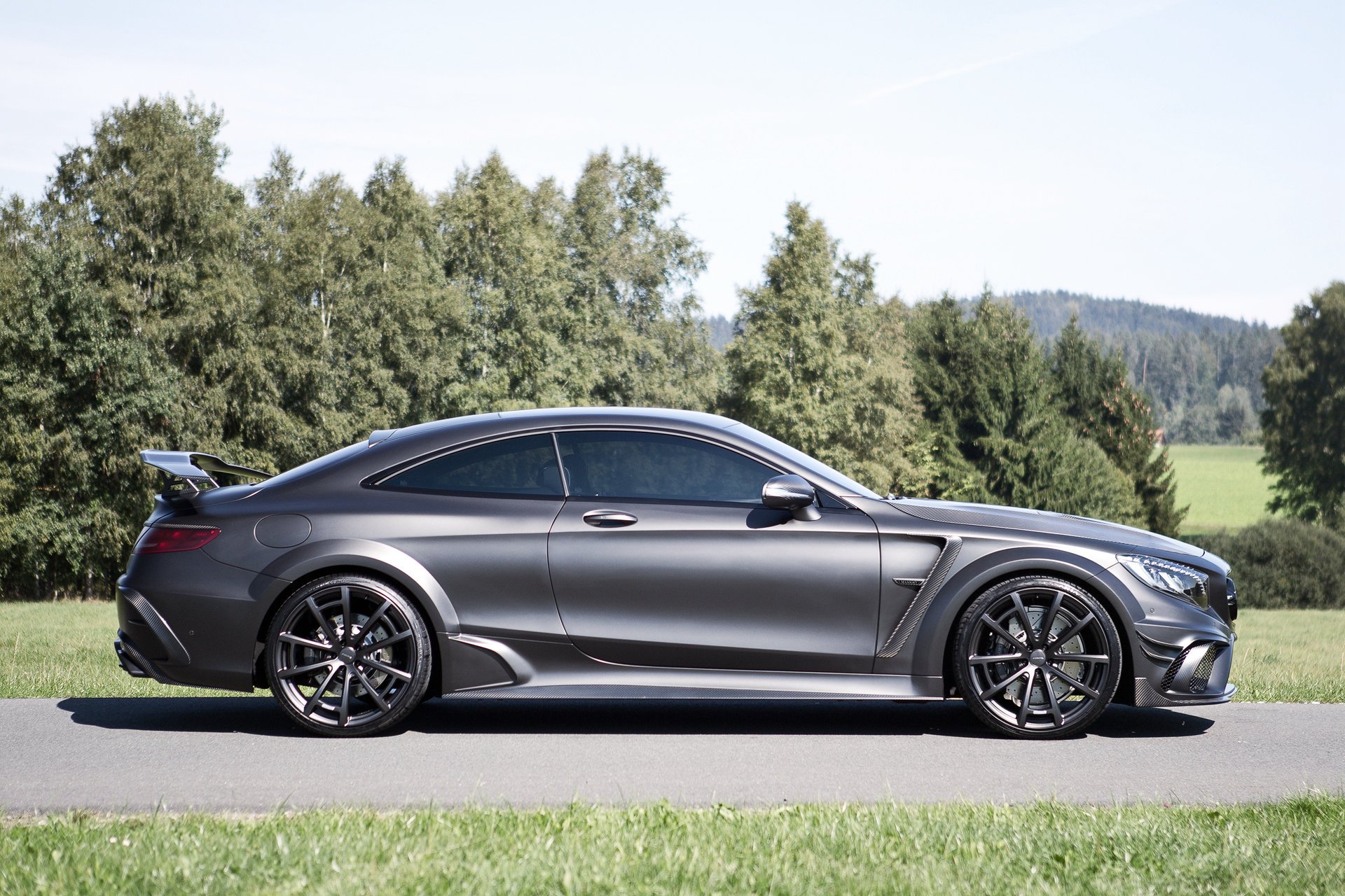 mansory s-klasse c217 mercedes-benz amg seitlich grau