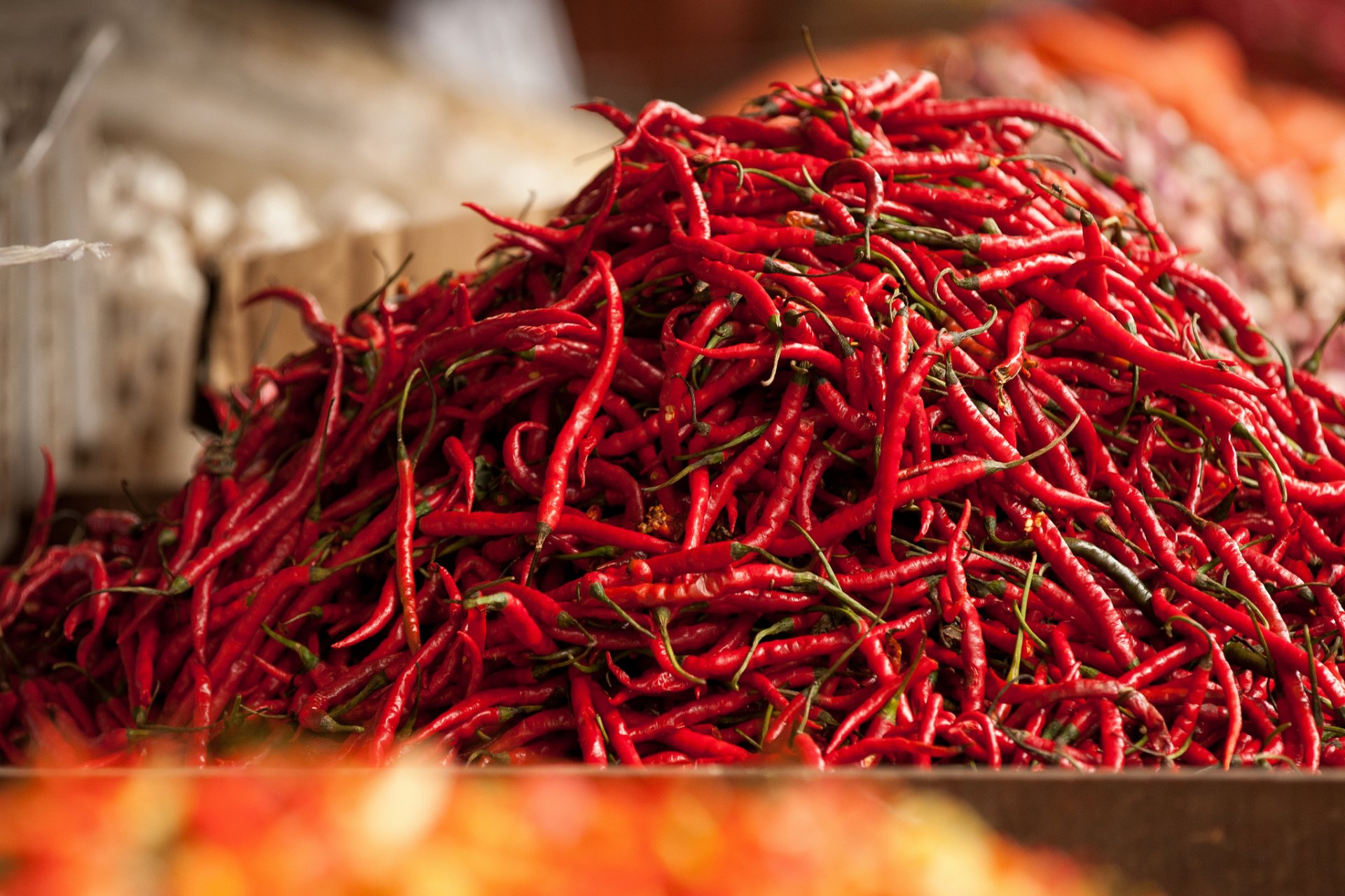 poivre piment rouge beaucoup marché malaisie bazar légume