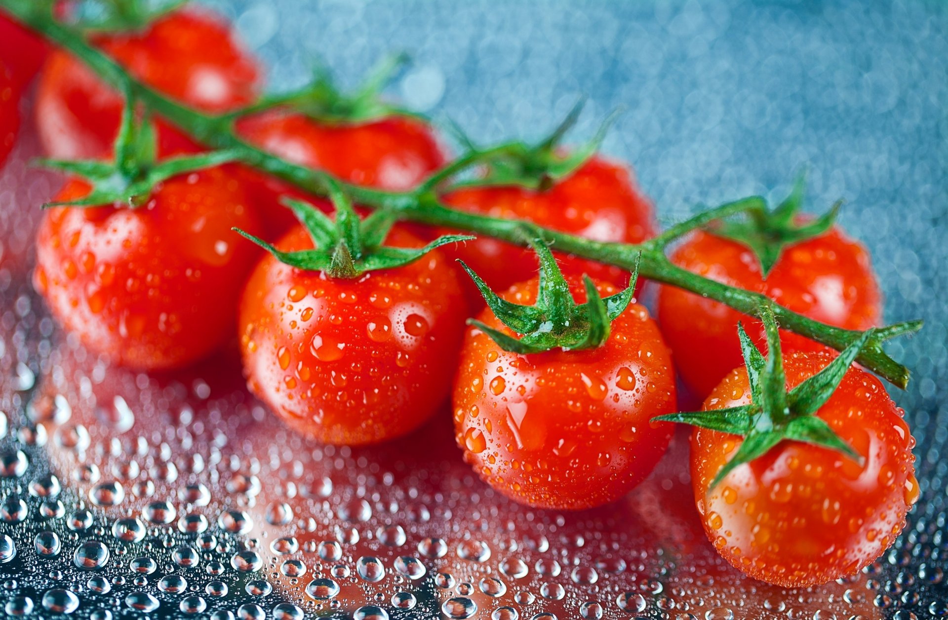 tomates tomates rojos gotas