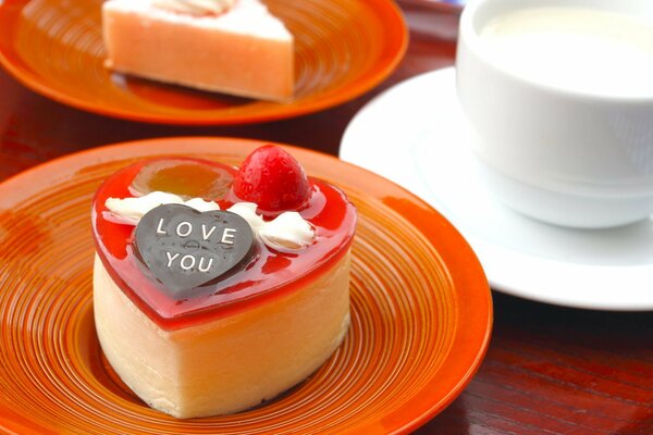 Beautiful sweet cake made of chocolate and berries