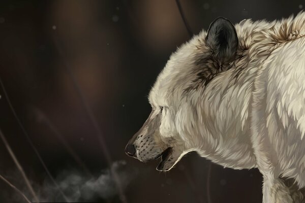 The invisible breath of the snow wolf