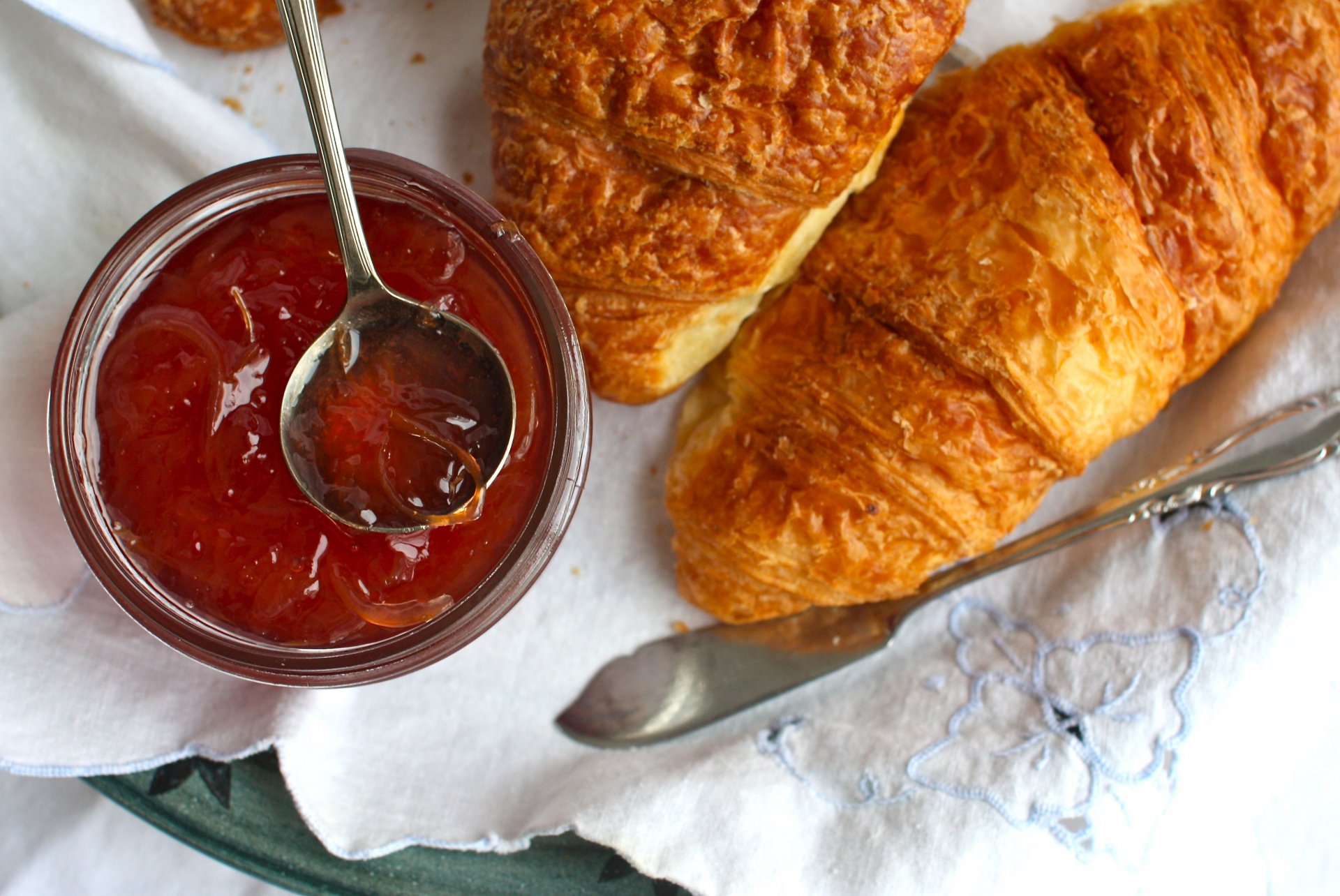 croissant bagel marmellata muffin pasticcini delizioso dolci