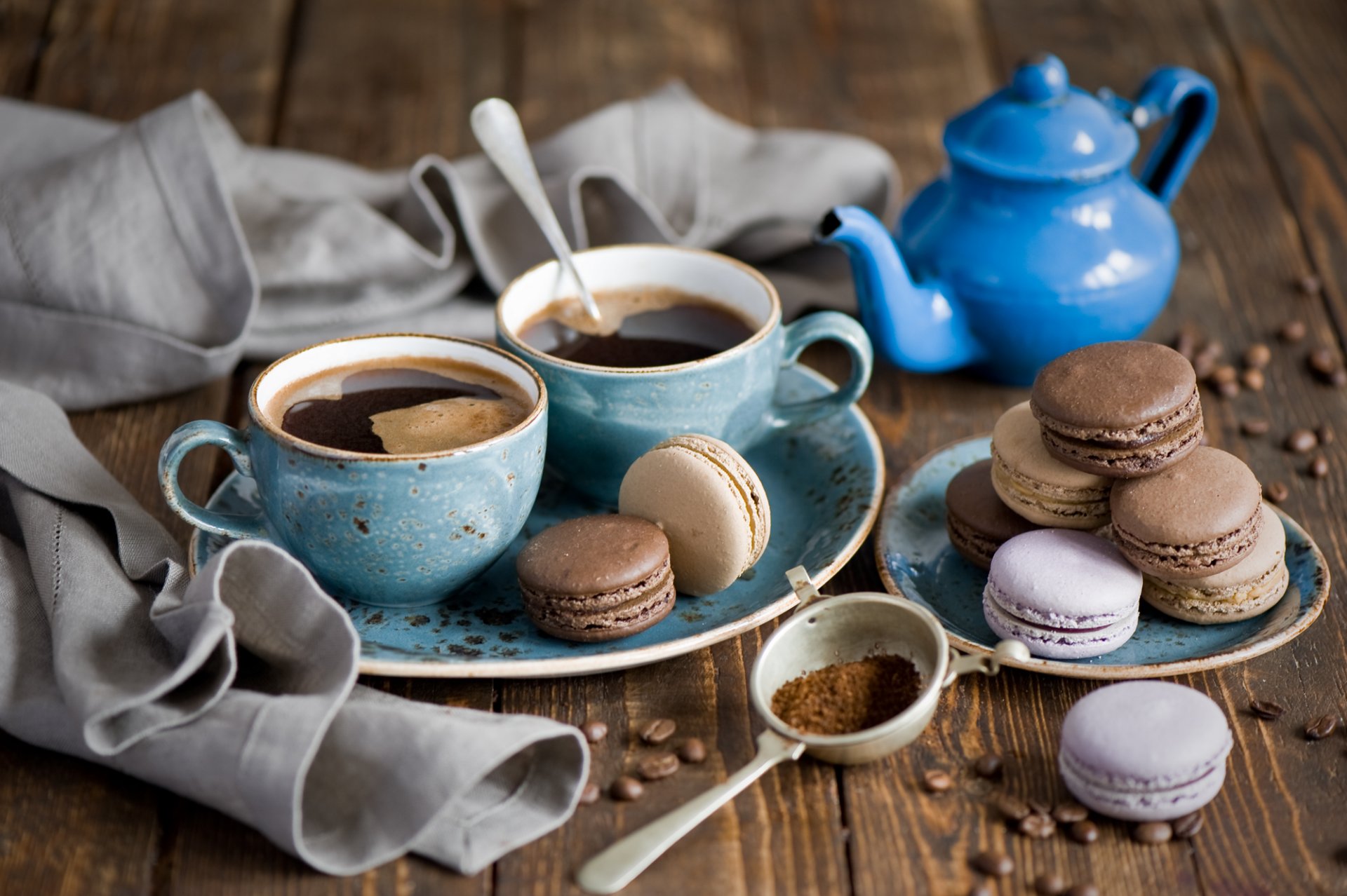 кофе macaron печенье макарун ассорти зерна десерт сладкое сервиз натюрморт анна verdina