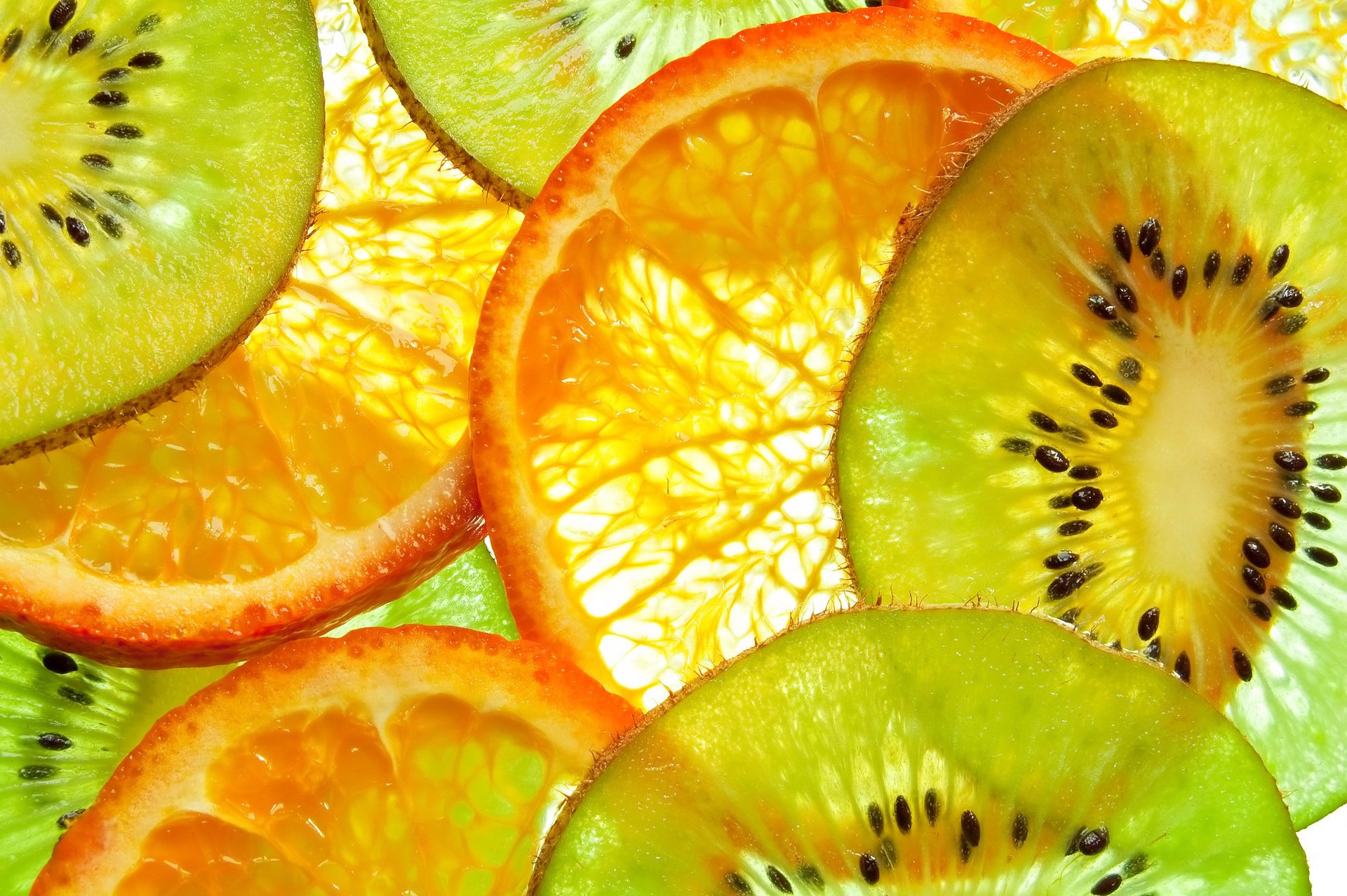 fruits kiwis oranges