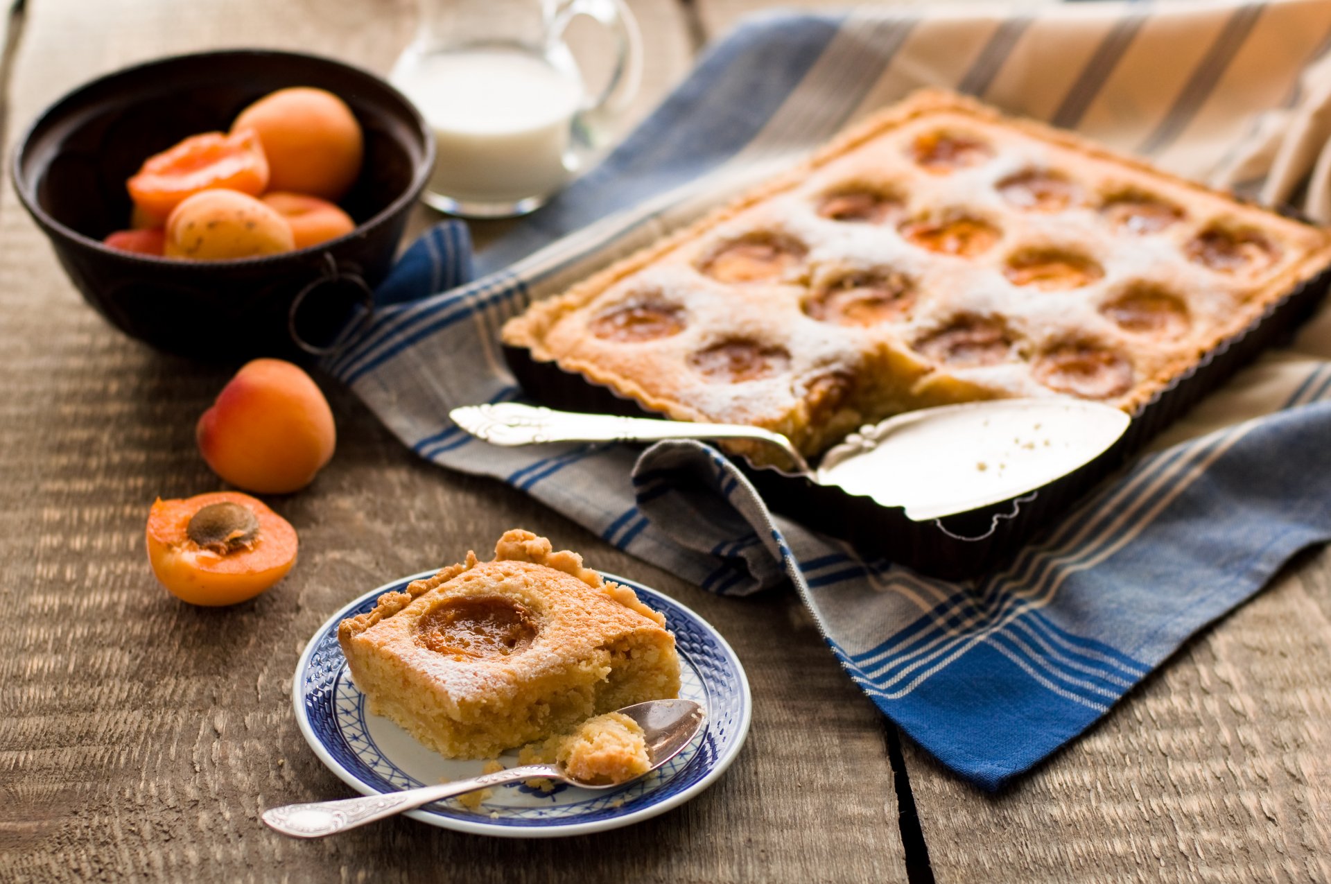 cake apricots dessert food towel