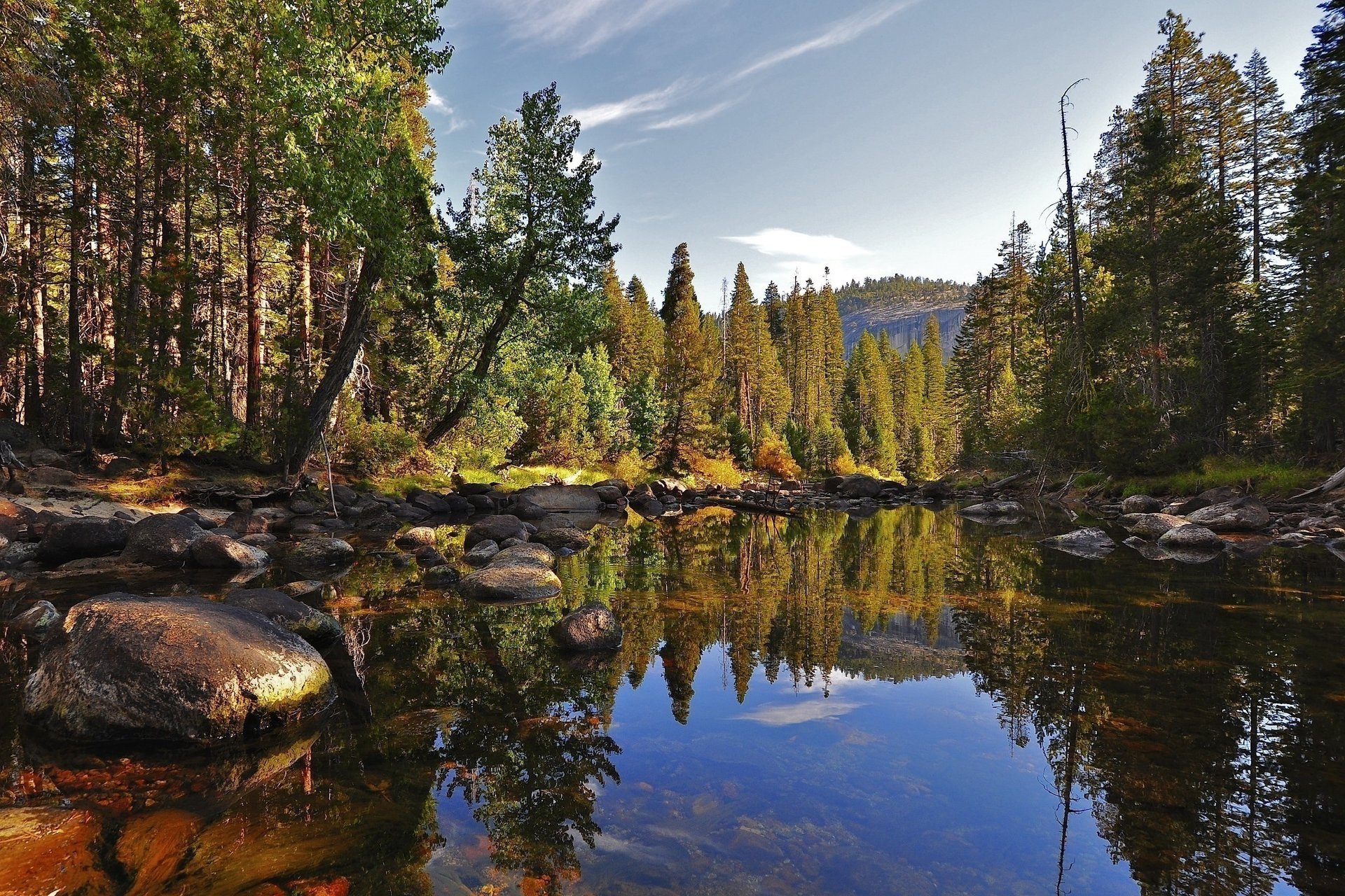 piedras naturaleza bosque lago