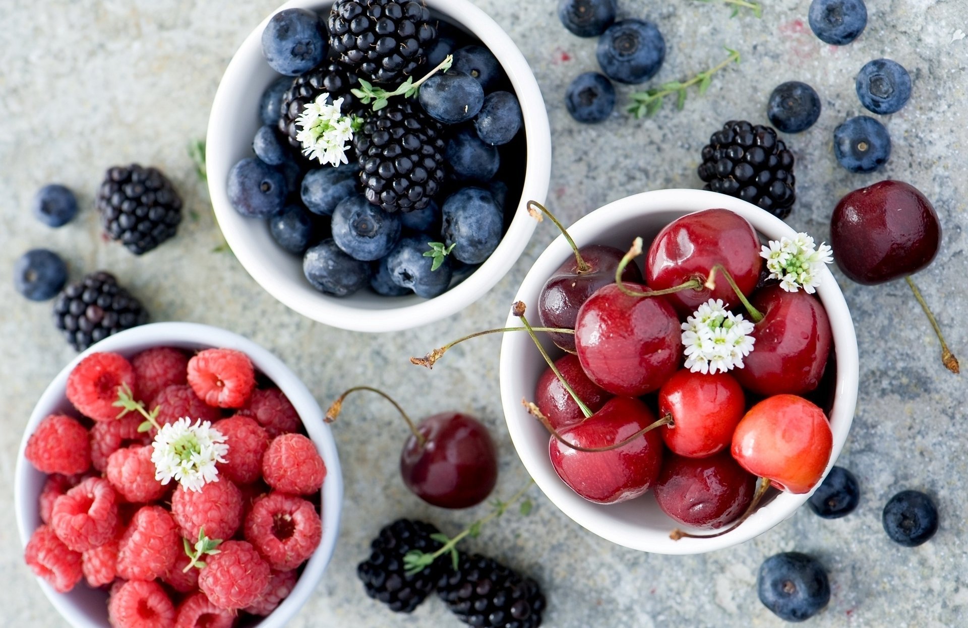 cerise baies été anna verdina mûre myrtille framboise