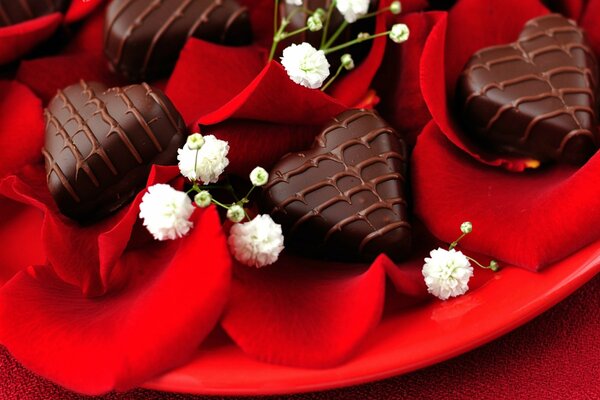 Chocolates en rosas