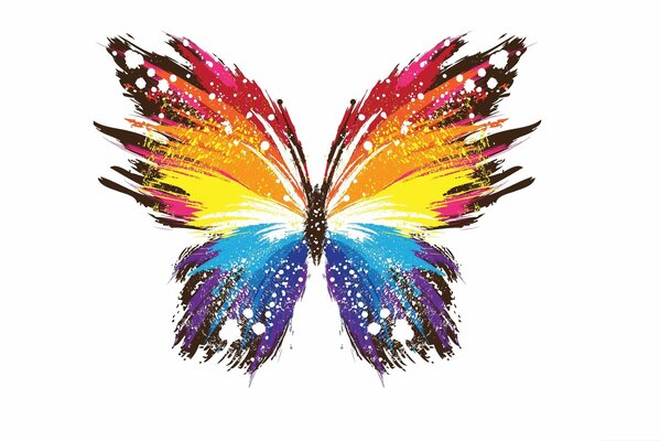 Papillon abstrait avec des ailes lumineuses