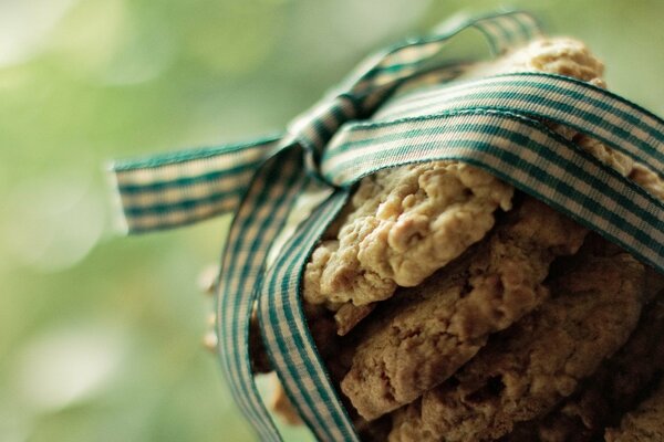 Cookies with a bow. photos of food. goodies