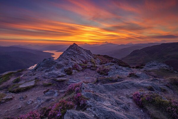 Paisaje de montaña en Escocia