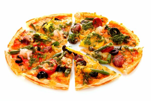 Pizza is a dish of Italian cuisine