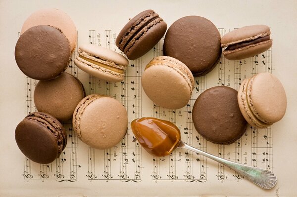 Galletas de caramelo de diferentes tipos