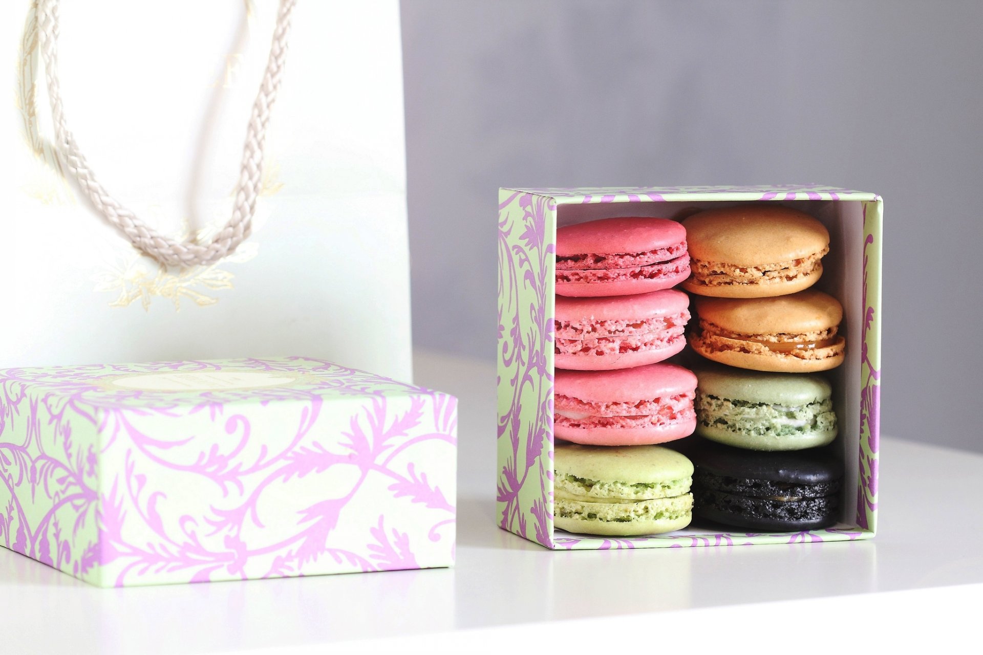 macaron galletas postre dulces caja regalo