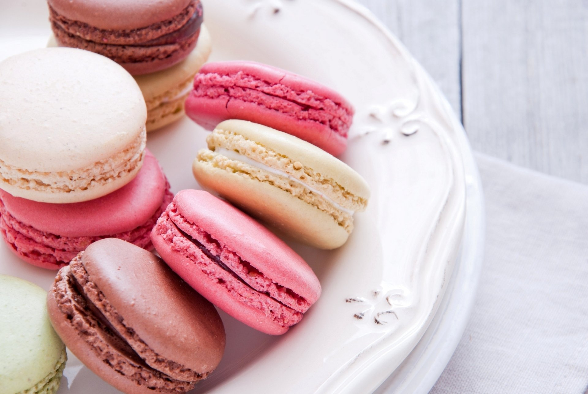 печенье macaron макарун сладости десерт тарелка