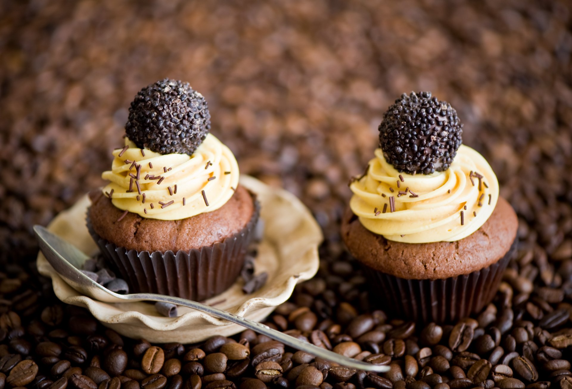 muffins bonbons crème chocolat gâteaux dessert café grain cuillère anna verdina