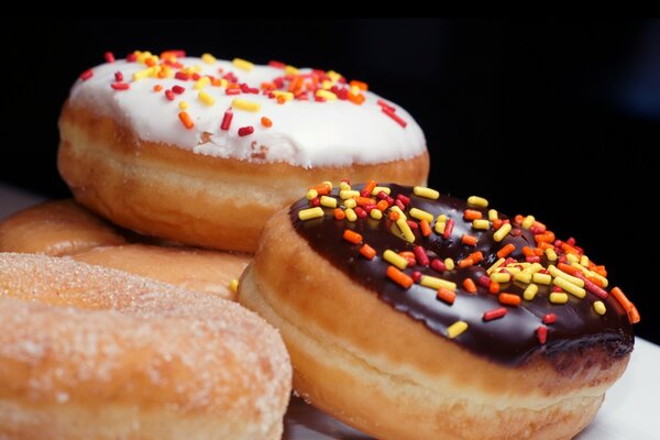 Donuts im Pulver schmecken aus der Kindheit