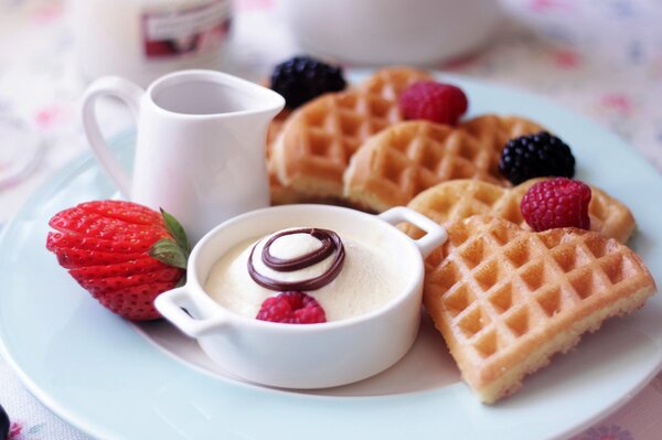 Waffle saporiti per colazione, ottimo dessert