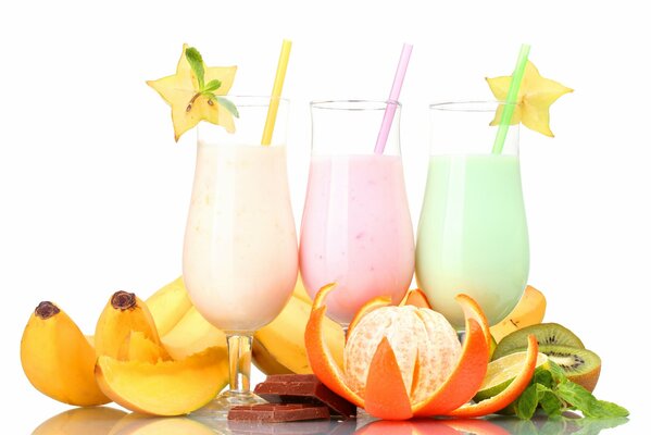 Fruit milkshakes