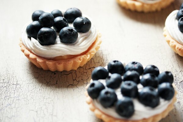 Deliciosas tartaletas con arándanos