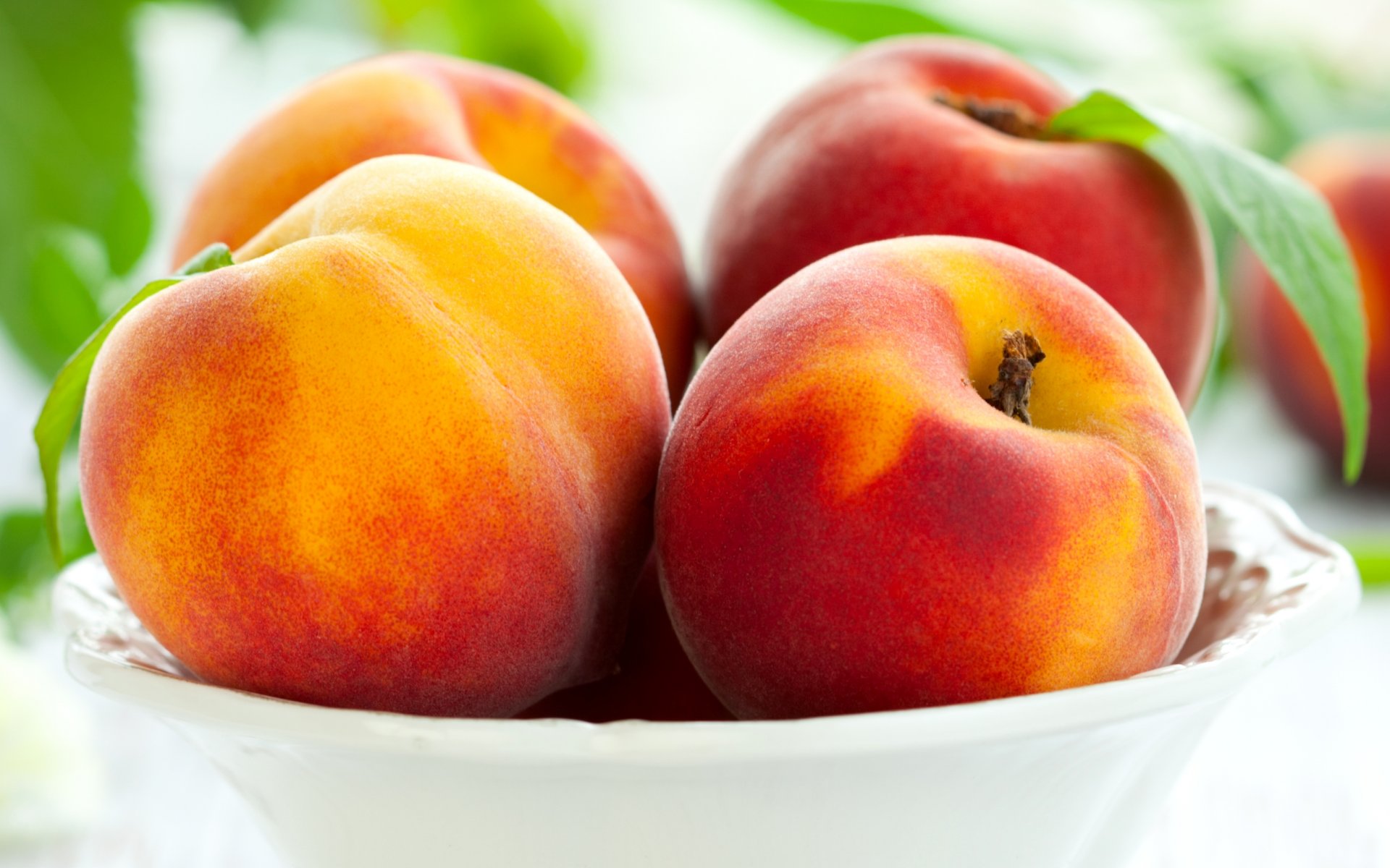 pêches fruits assiette