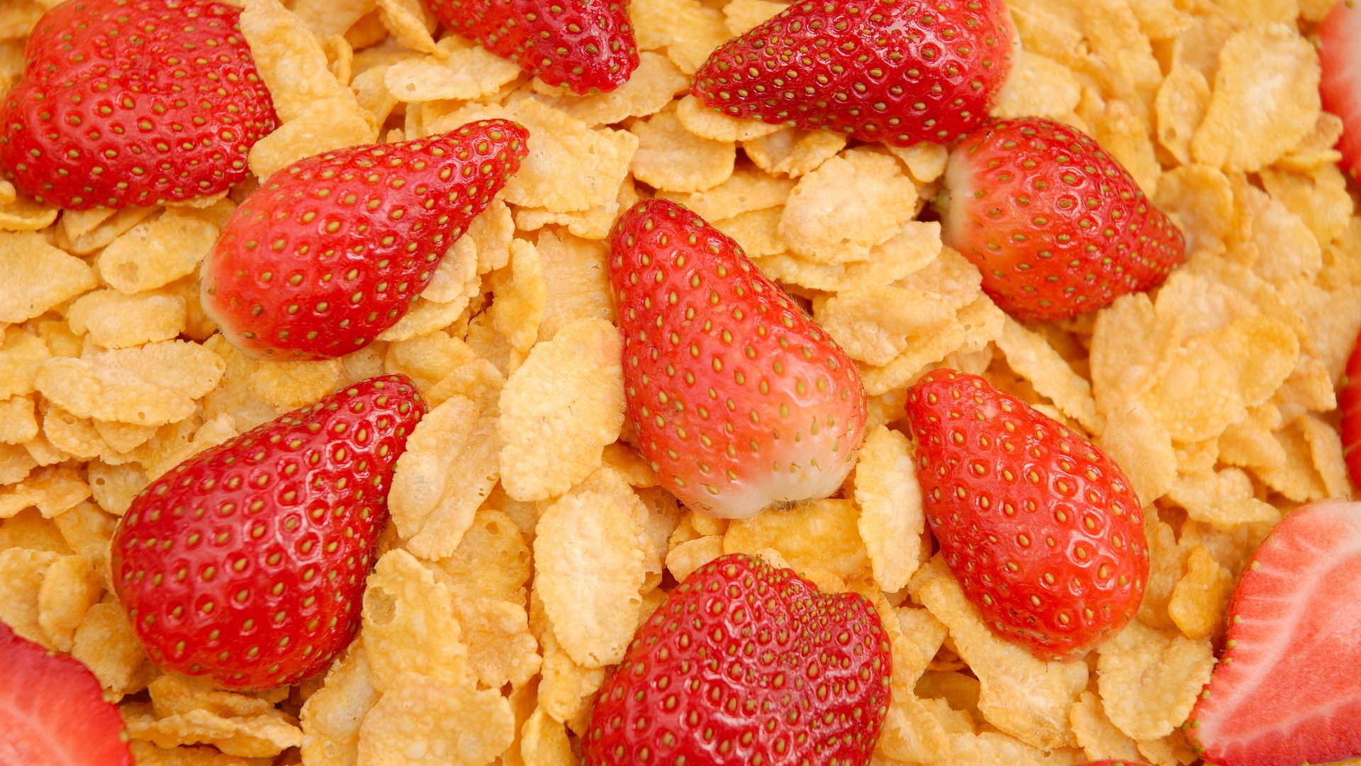 essen nahaufnahme beeren müsli erdbeeren. lecker nützlich