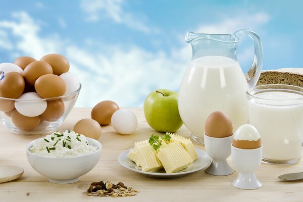 Oeufs au lait pour le petit déjeuner