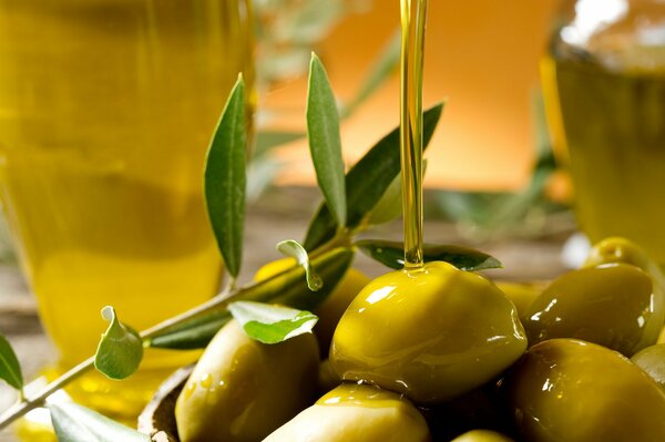 Olive in olio. Un ramo per la bellezza. Una deliziosa aggiunta per qualsiasi tavolo