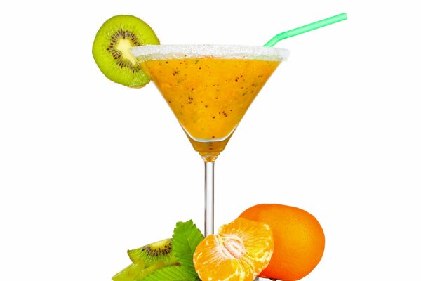 Mandarine fraîche, Kiwi et menthe