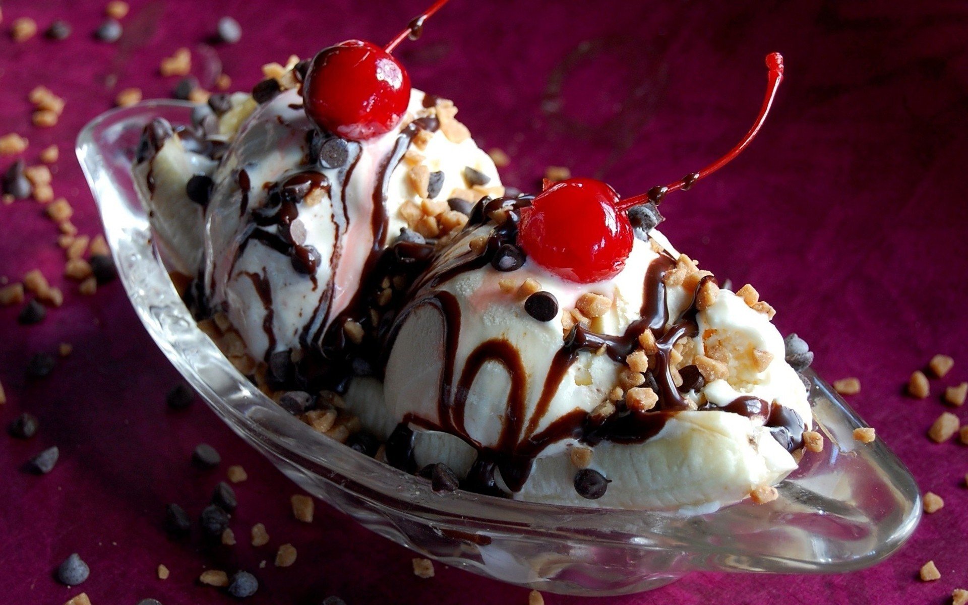food sweet cake ice cream chocolate cherry nuts deliciou