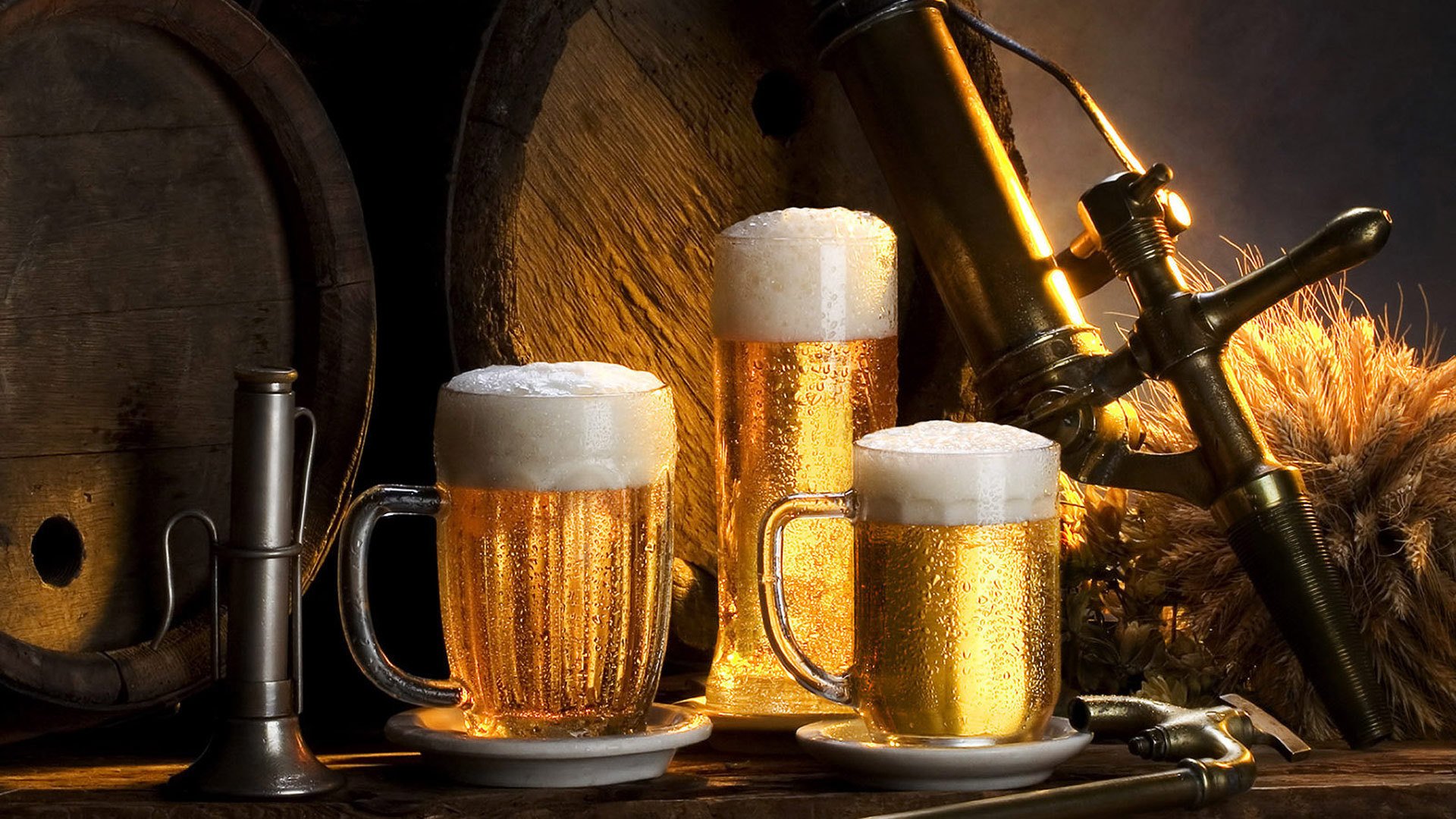 cerveza lúpulo barriles jarras de cerveza