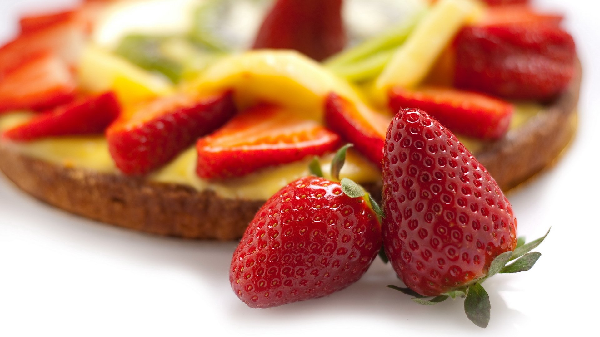 essen kuchen erdbeeren süß dessert essen kuchen 1920x1080