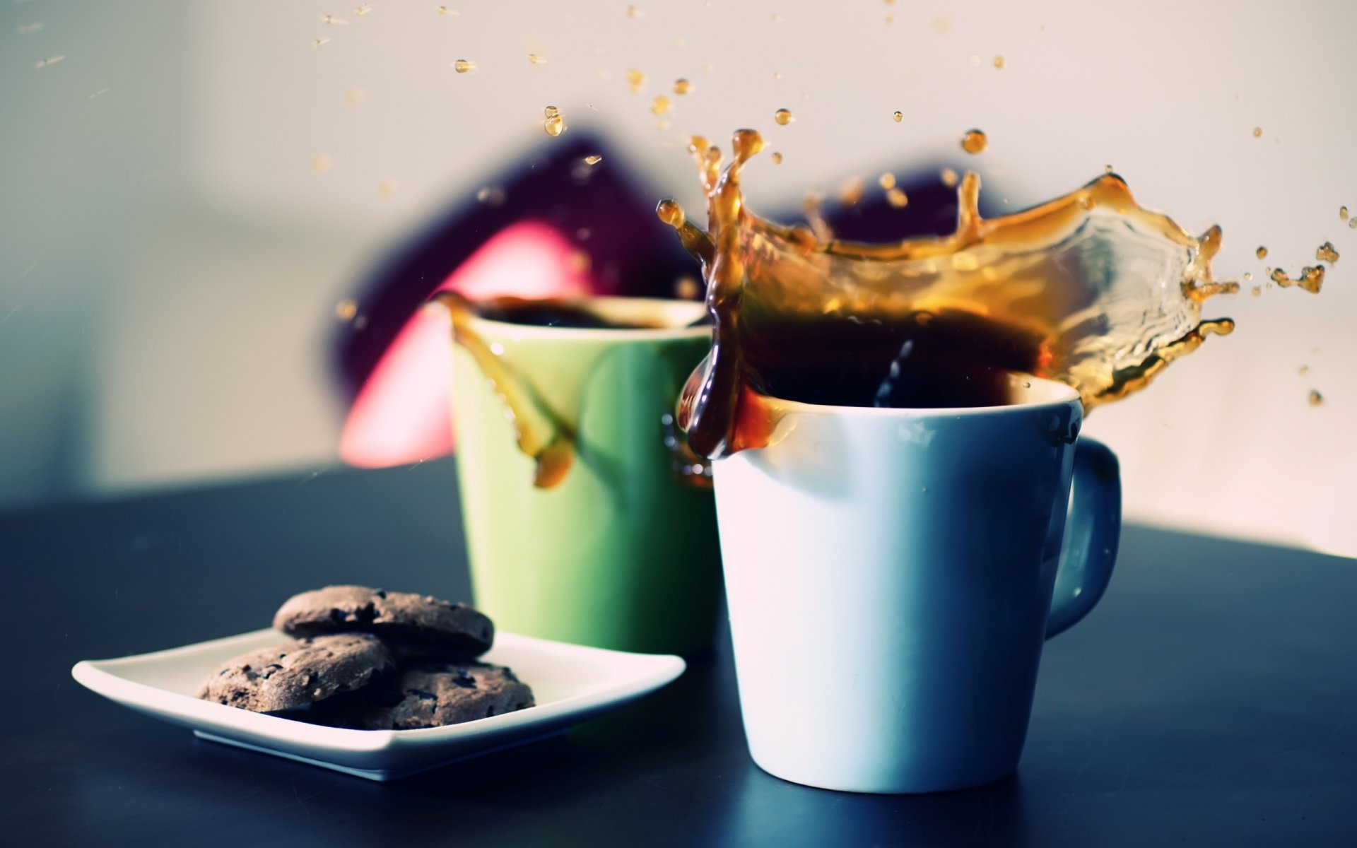 table cups tea splash splash background pictures wallpaper