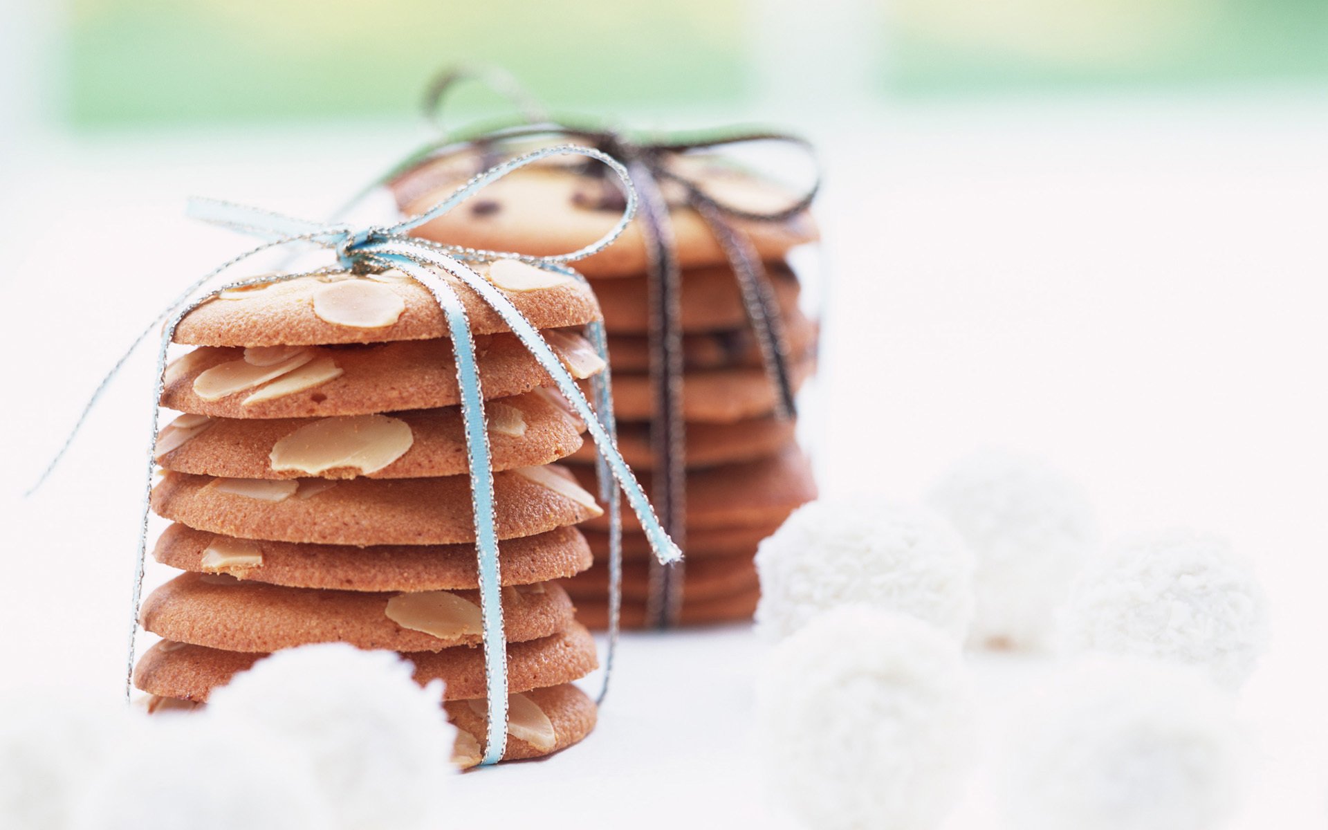 cookies almonds dessert ribbon