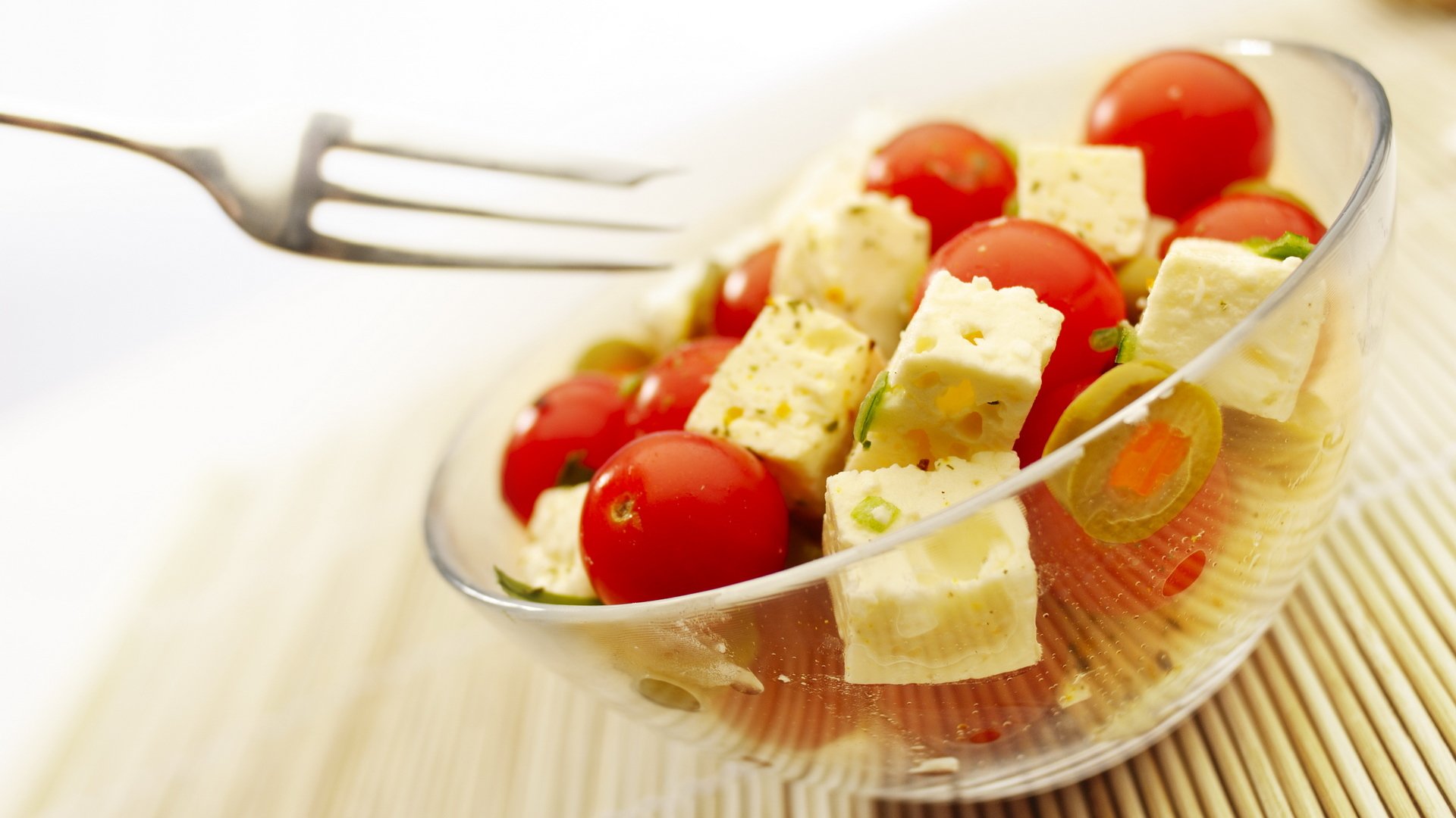 food useful delicacy cheese dish fork tomatoe