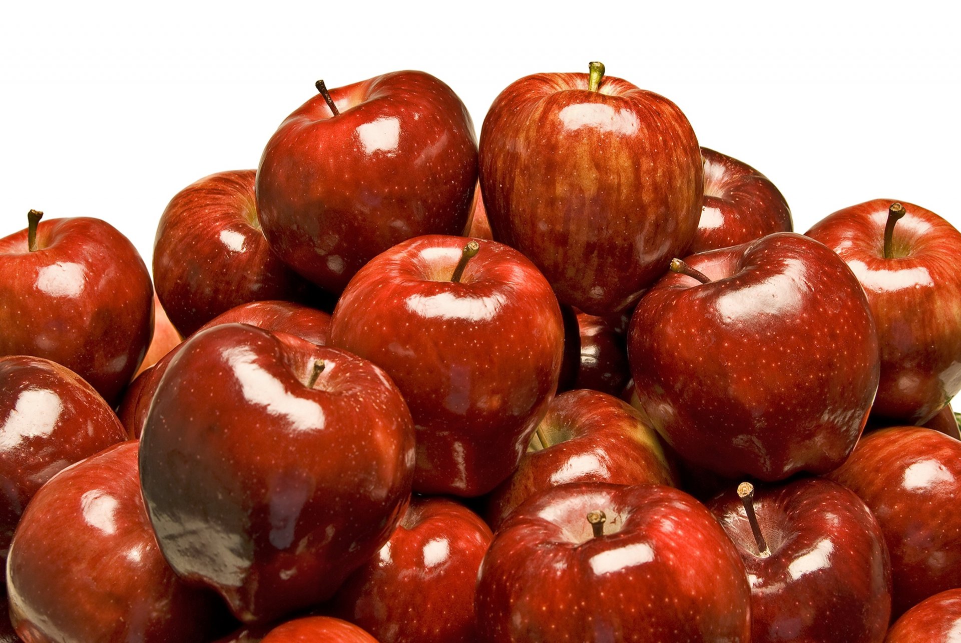 fruits apples red many
