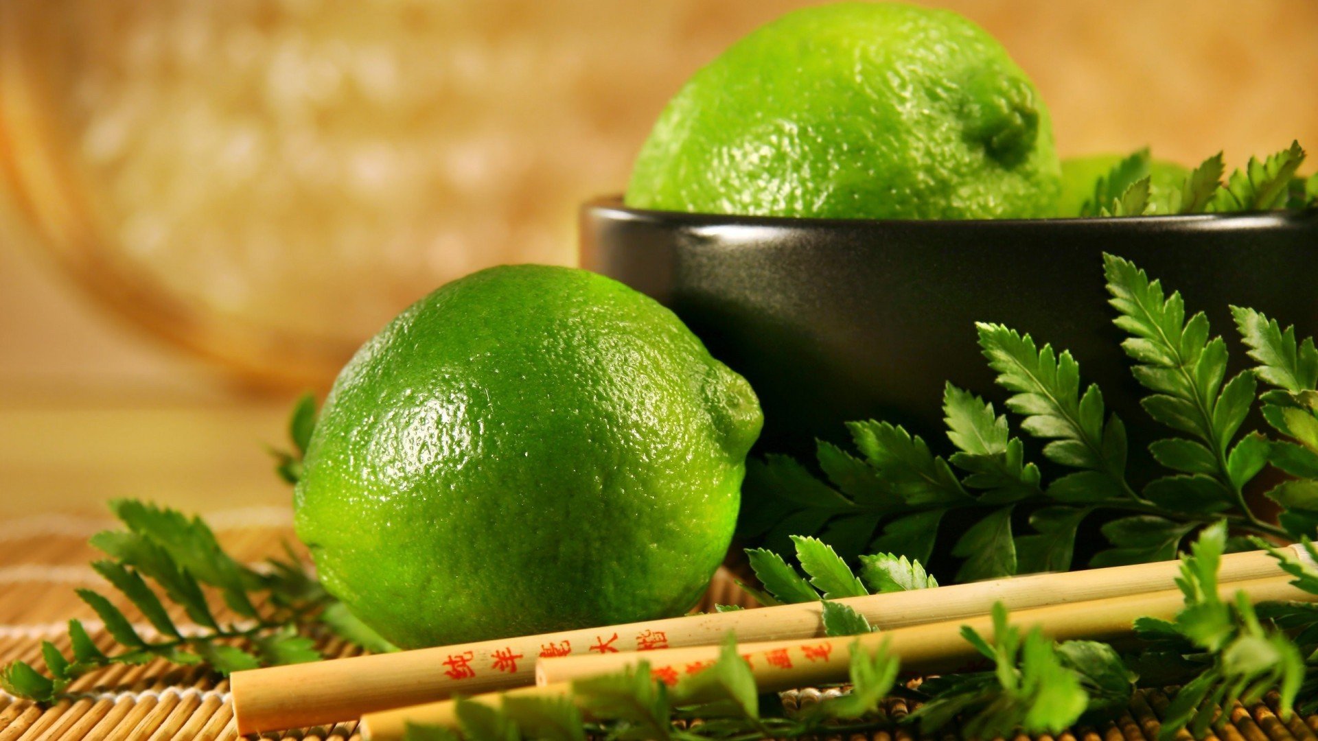 frucht zitrone limette grün