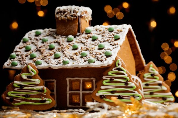Weihnachtsgebäck-Häuschen