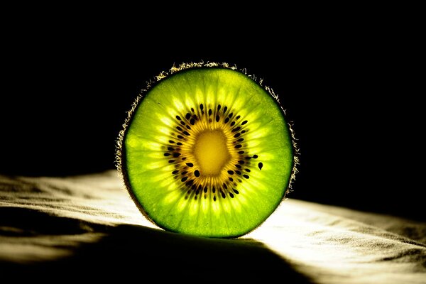 Kiwis in Lichtstrahlen