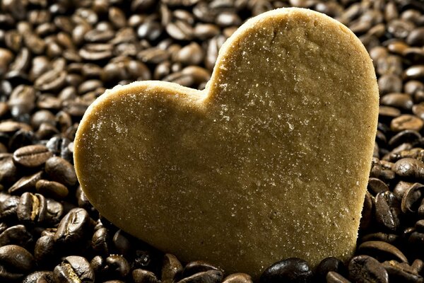 Cookies in the form of cookies in coffee beans