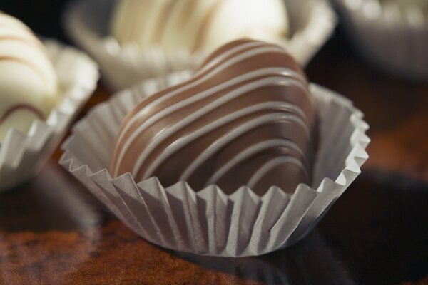 Dessert chocolates in a stand