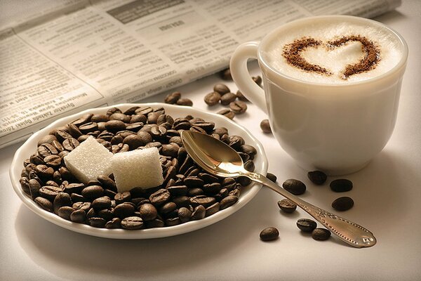 Cappuccino di cereali o latte al mattino