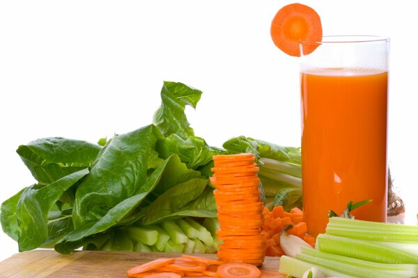 Jus de carotte fraîchement pressé