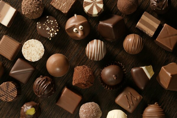 Ensemble de bonbons au chocolat belge