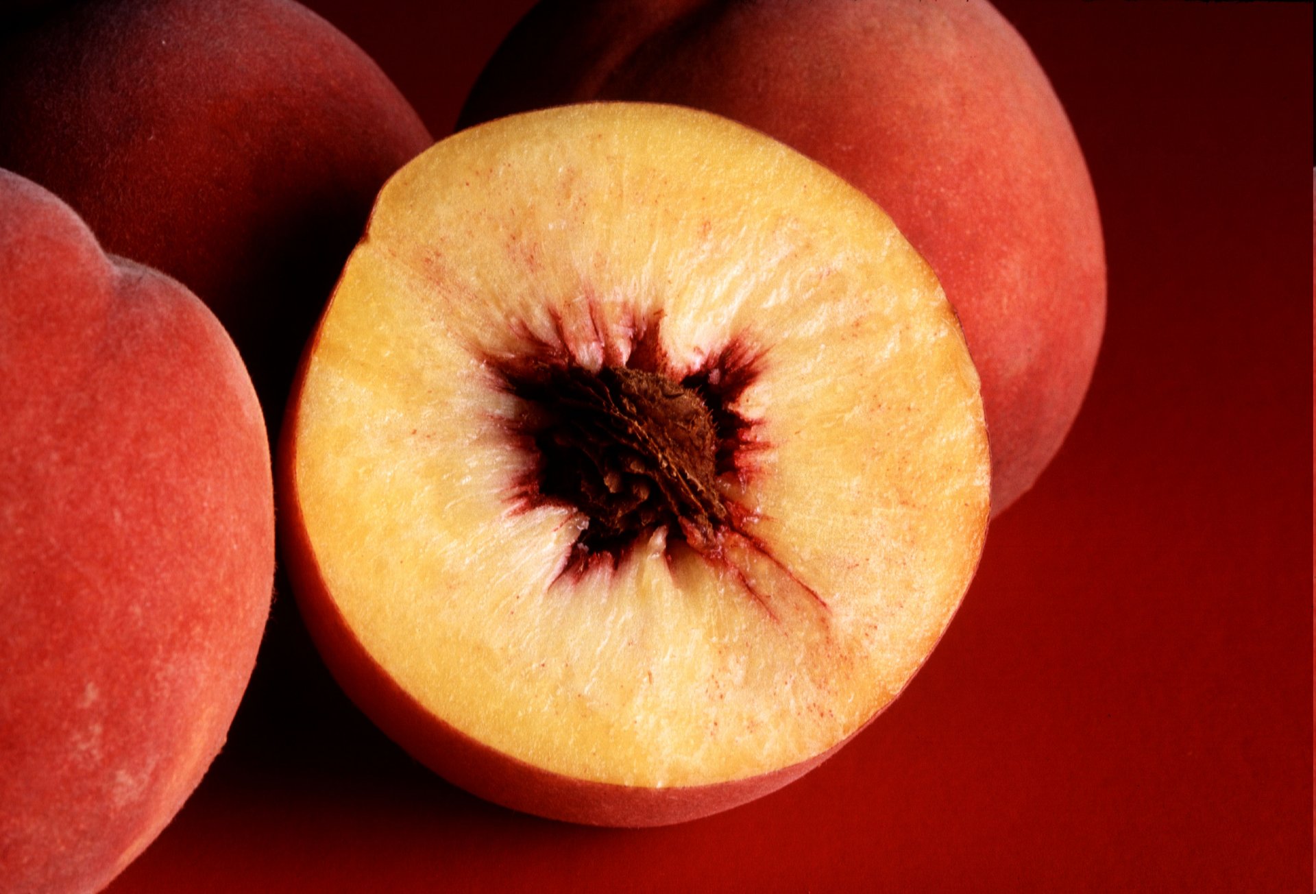 peach fruits red orange