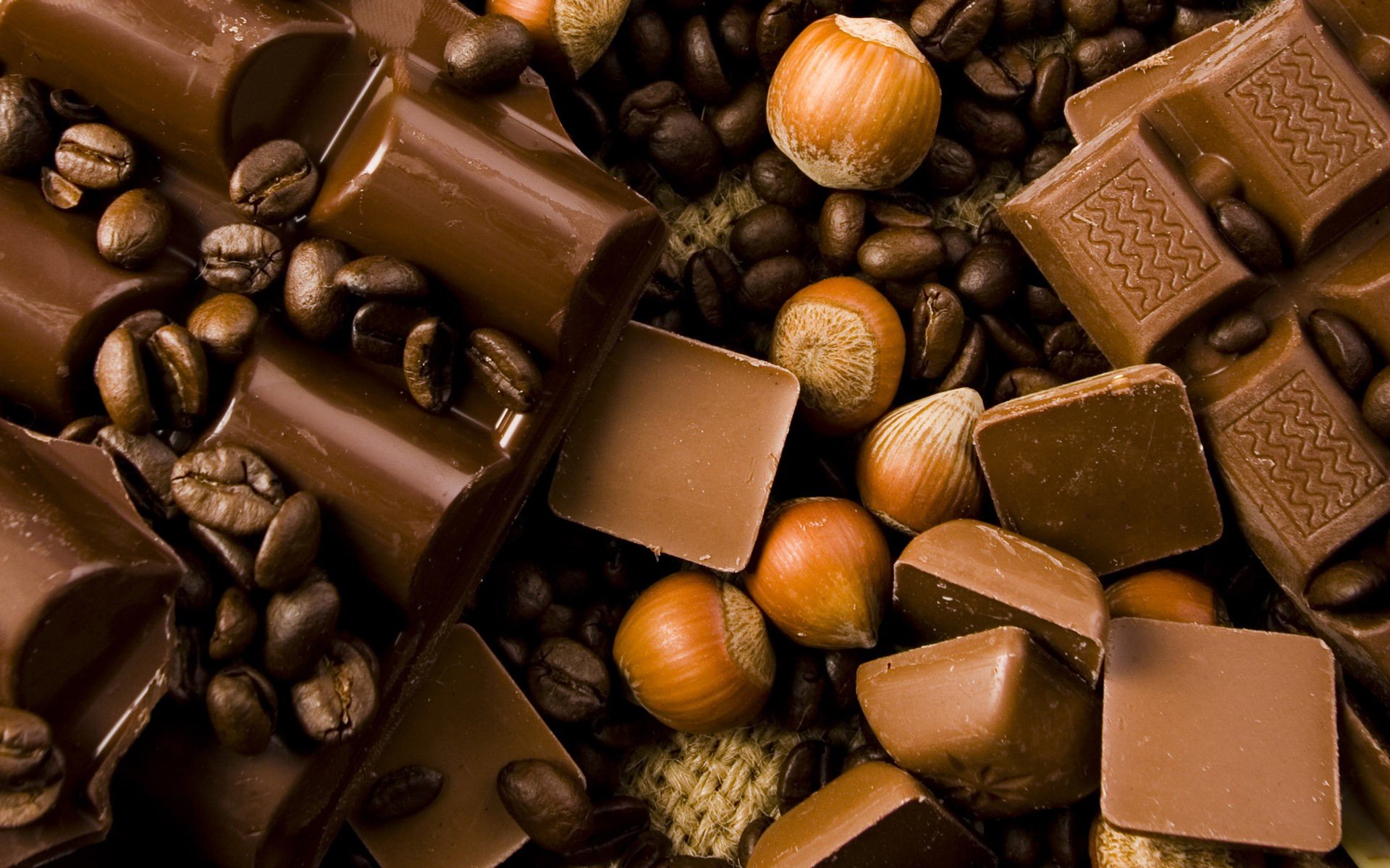 cioccolato chicchi di caffè nocciola dolce