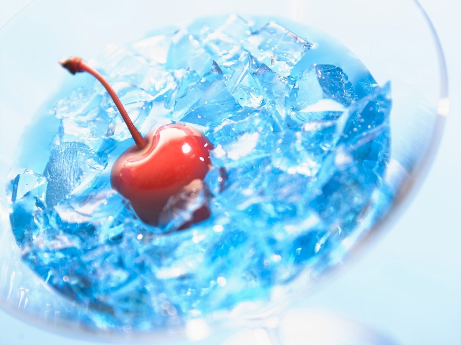 ice cherry glass glass red transparent blue stuff