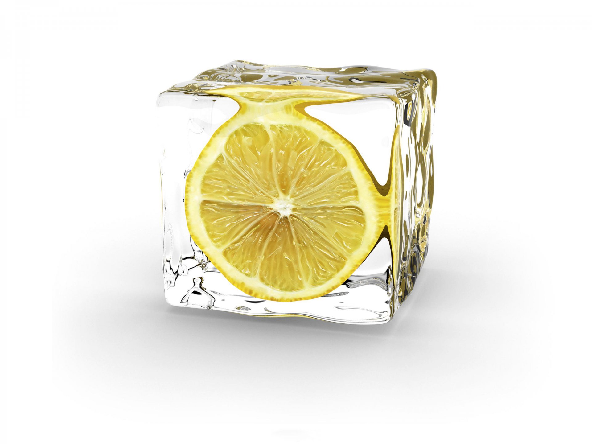 lemon ice cube minimalism