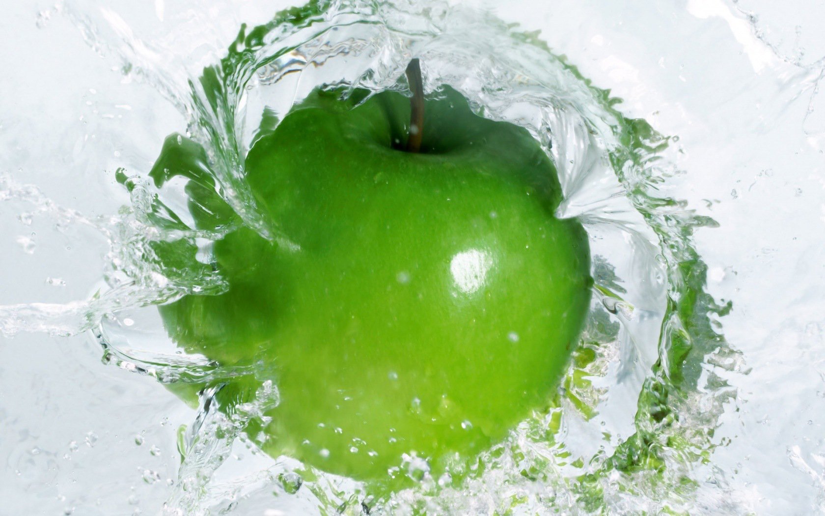 pomme eau vert